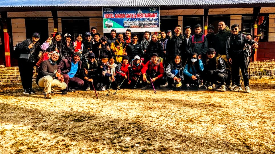 Mardi Himal Trekking Group Photo session | Mardi Himal Trek - Hiking Himalayas